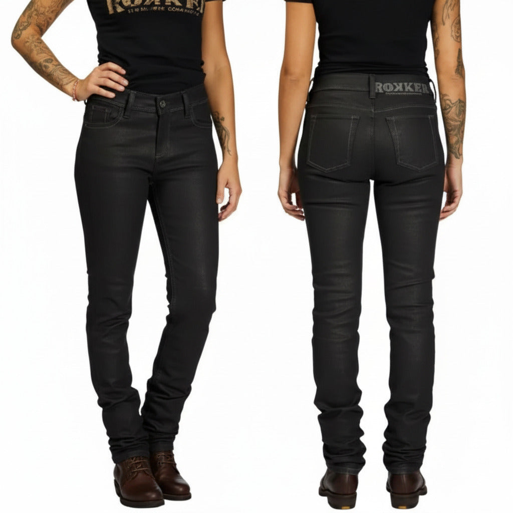 THE ROKKER Black Jack Slim Motorradjeans Damen
