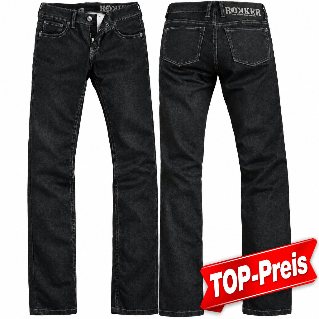 THE ROKKER The Black Diva Damen Motorrad Jeans