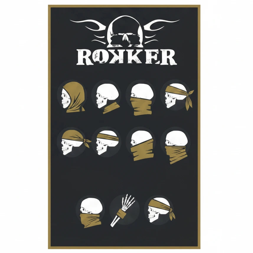 Rokker Tube "Heart" | Schwarz/Dunkelblau - 8000TUBE