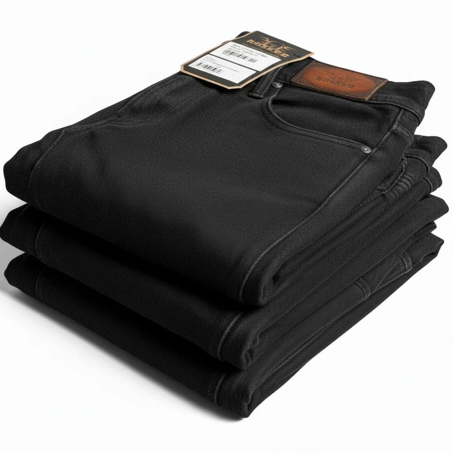 THE ROKKER Rokkertech Motorrad/Bikers Jeans "High Waist Black" Damen