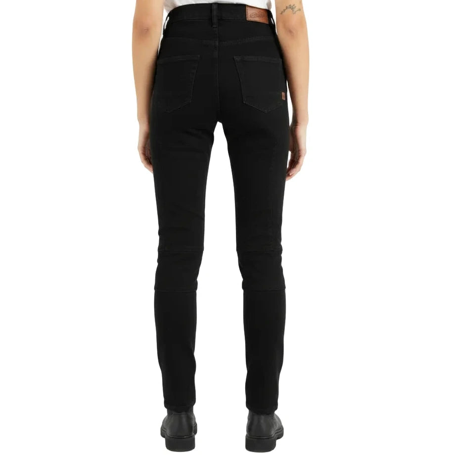 THE ROKKER Rokkertech Motorrad/Bikers Jeans "High Waist Black" Damen