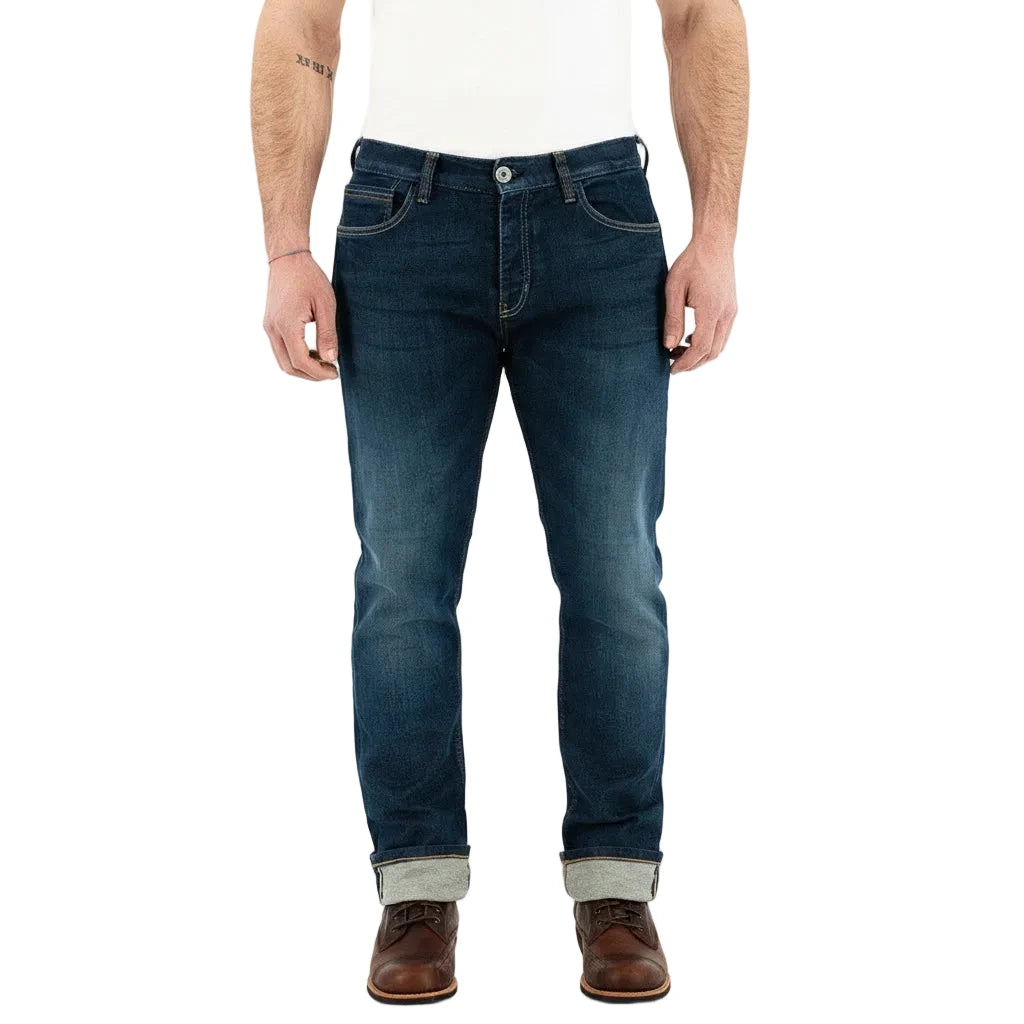 THE ROKKER Motorrad/Bikers Jeans "Iron Selvage Washed" Herren