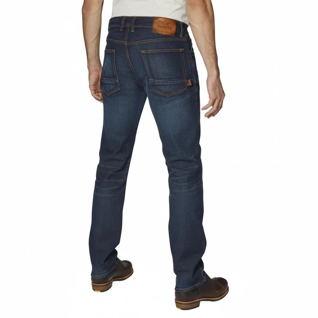 THE ROKKER Rokkertech Motorrad/Bikers Jeans "Slim Straight Blue" Herren
